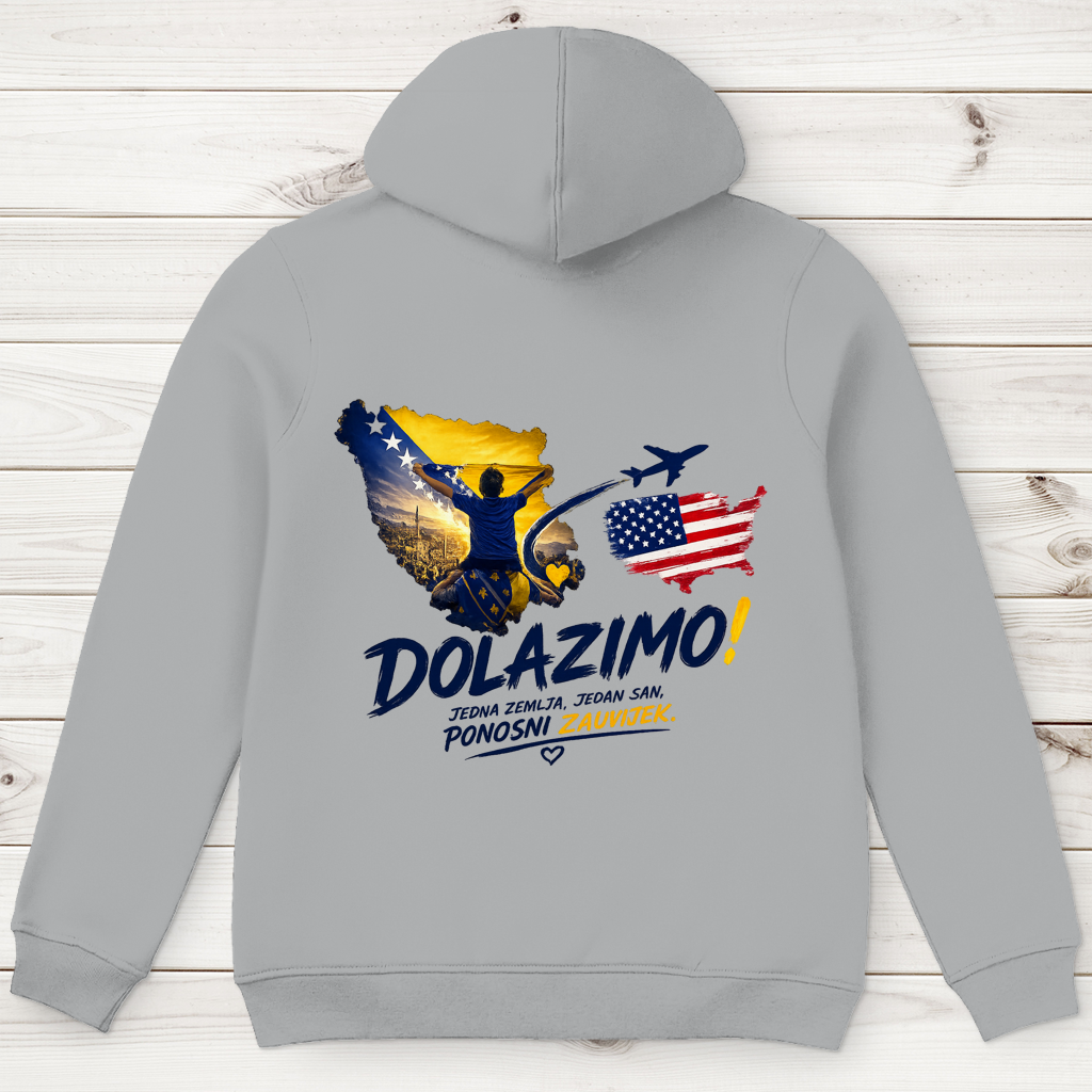Herren Premium Bio Hoodie – Dolazi Bosna Ponosna  | Rückenprint