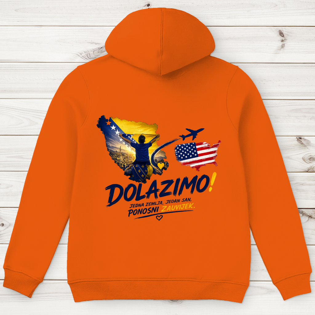 Herren Premium Bio Hoodie – Dolazi Bosna Ponosna  | Rückenprint