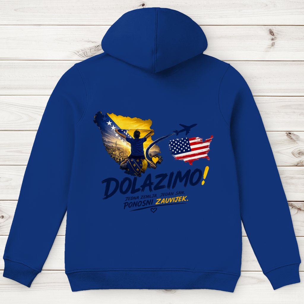 Herren Premium Bio Hoodie – Dolazi Bosna Ponosna  | Rückenprint