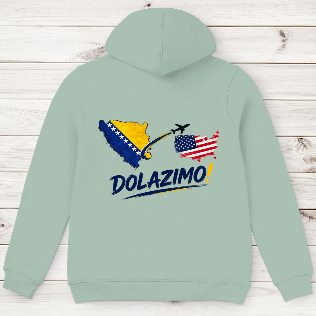Men's Premium Organic Hoodie – Dolazi Bosna | Backprint
