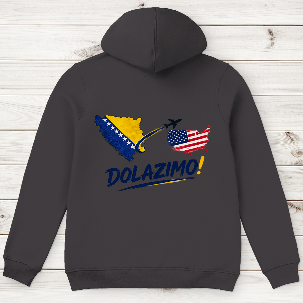 Men's Premium Organic Hoodie – Dolazi Bosna | Backprint