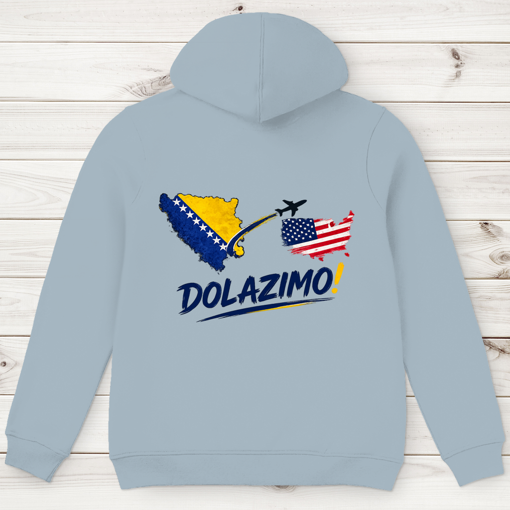 Men's Premium Organic Hoodie – Dolazi Bosna | Backprint