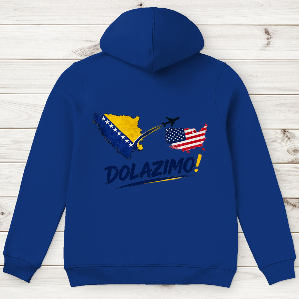 Men's Premium Organic Hoodie – Dolazi Bosna | Backprint