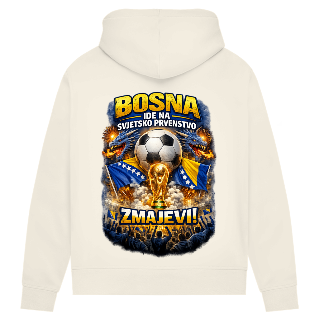 Women's Premium Organic Hoodie – Zmajevi WM 2026 | Backprint
