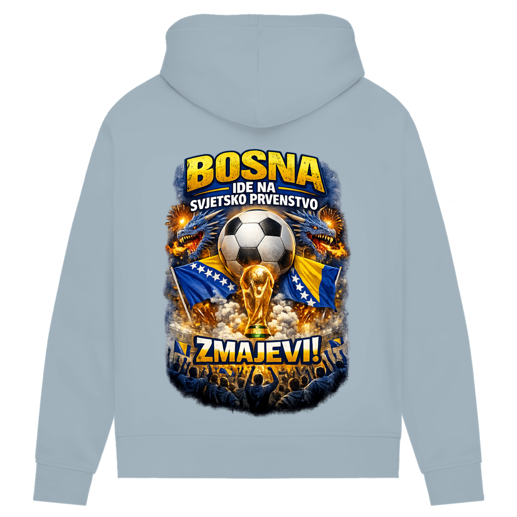 Women's Premium Organic Hoodie – Zmajevi WM 2026 | Backprint