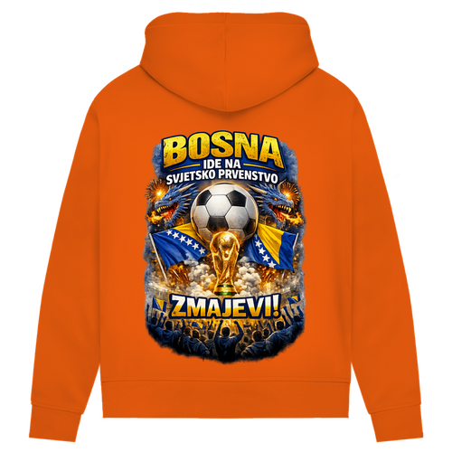 Women's Premium Organic Hoodie – Zmajevi WM 2026 | Backprint