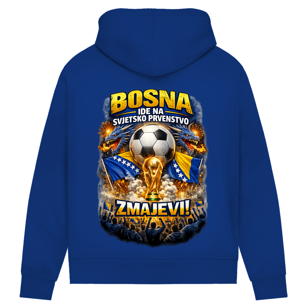 Women's Premium Organic Hoodie – Zmajevi WM 2026 | Backprint