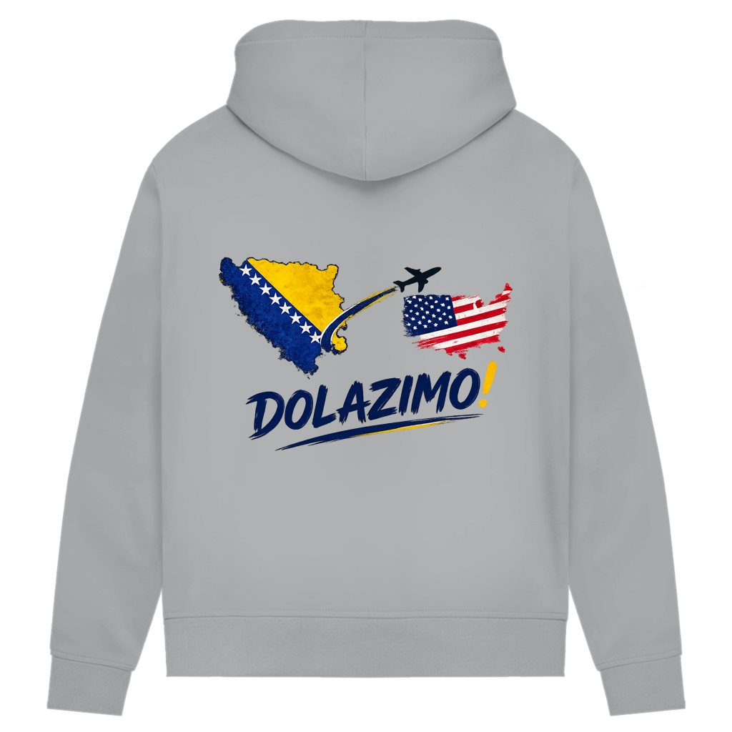 Women's Premium Organic Hoodie – Dolazi Bosna | Backprint