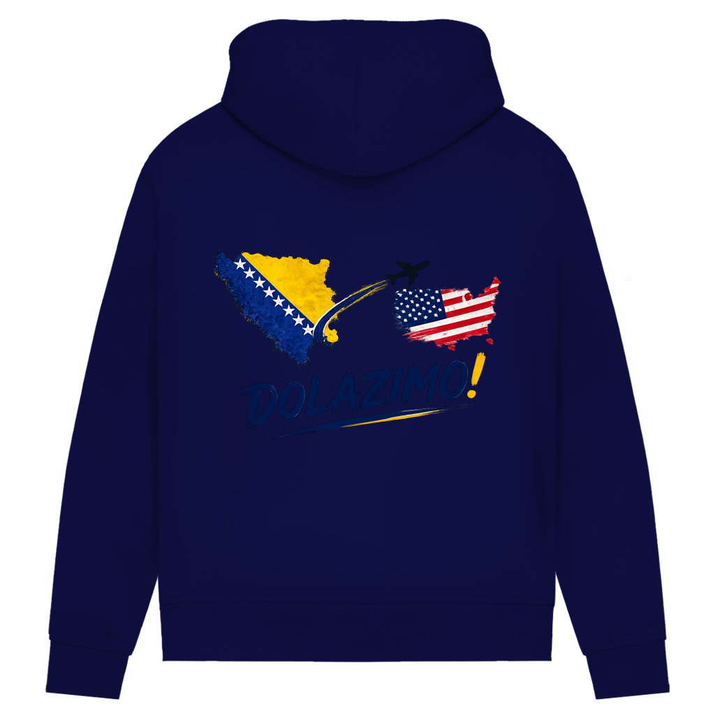 Women's Premium Organic Hoodie – Dolazi Bosna | Backprint