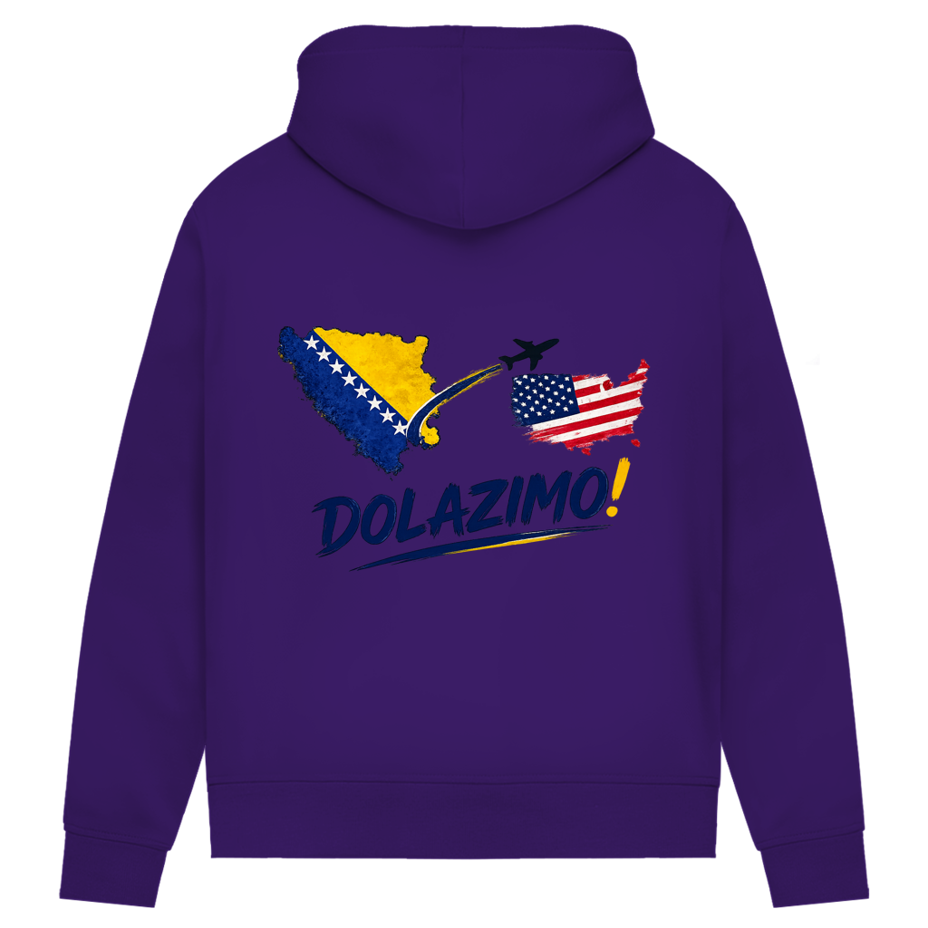 Women's Premium Organic Hoodie – Dolazi Bosna | Backprint