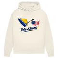 Damen Premium Bio Hoodie – Dolazi Bosna | Frontprint