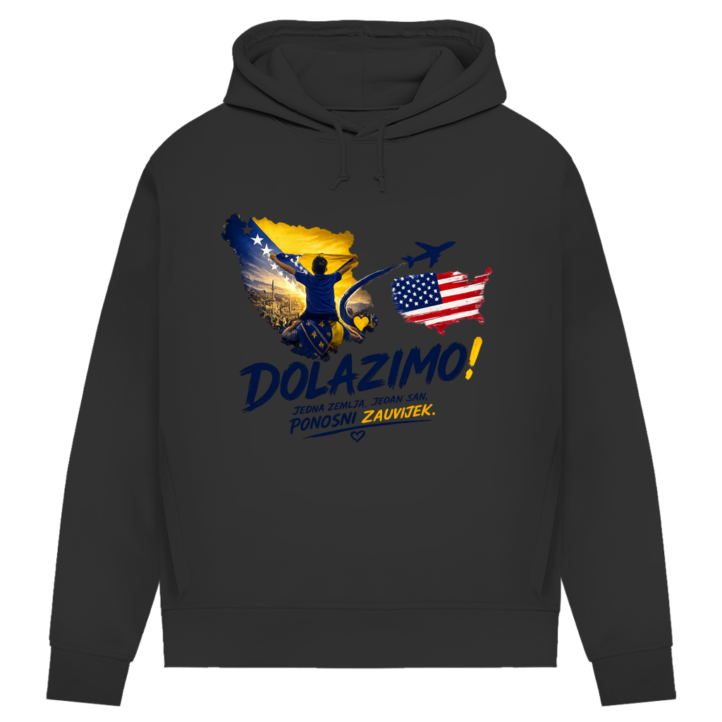 Women's Premium Organic Hoodie – Dolazi Bosna Ponosna | Front Print