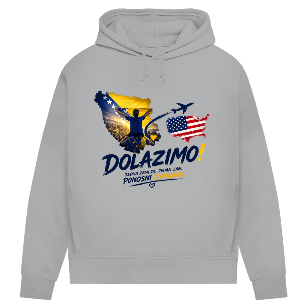 Women's Premium Organic Hoodie – Dolazi Bosna Ponosna | Front Print
