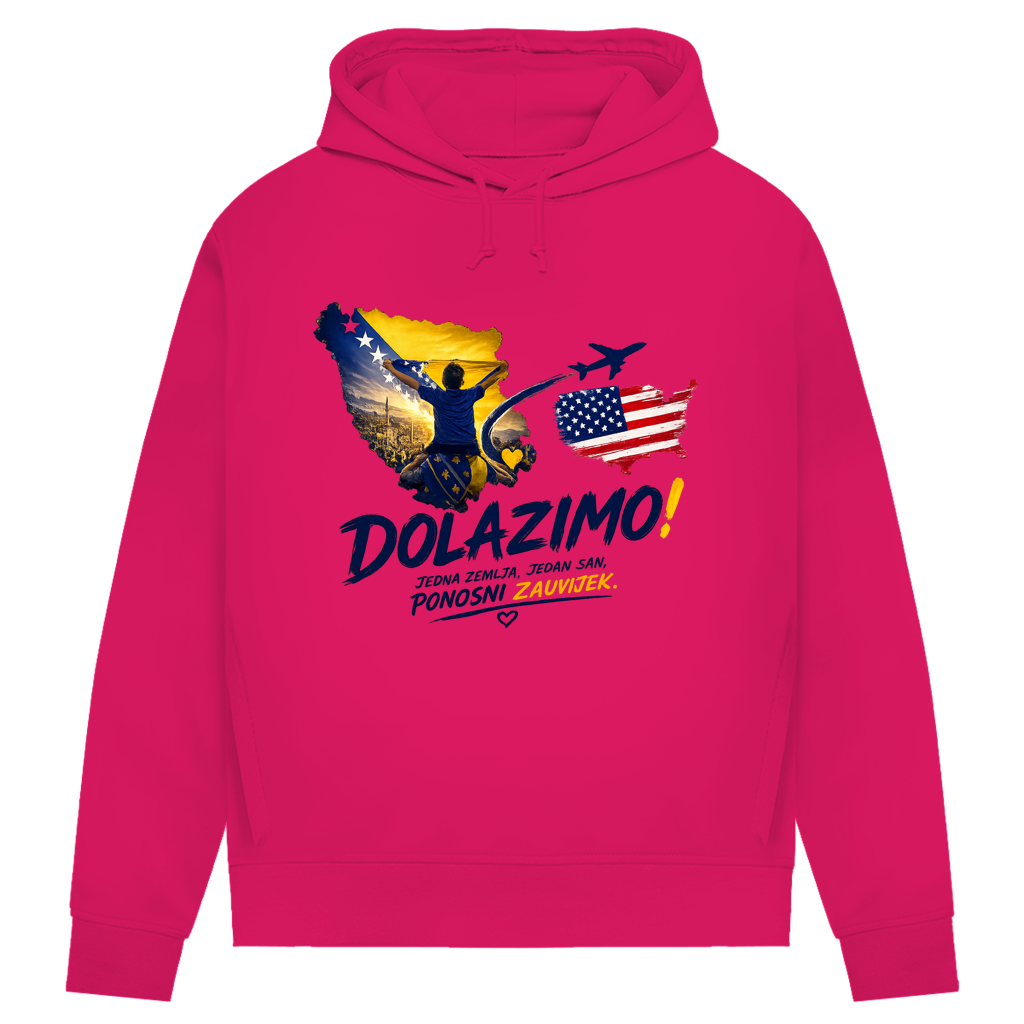 Women's Premium Organic Hoodie – Dolazi Bosna Ponosna | Front Print