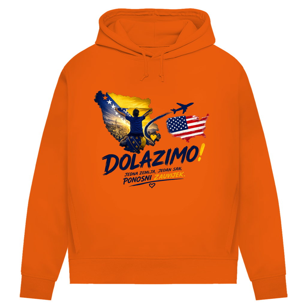 Women's Premium Organic Hoodie – Dolazi Bosna Ponosna | Front Print