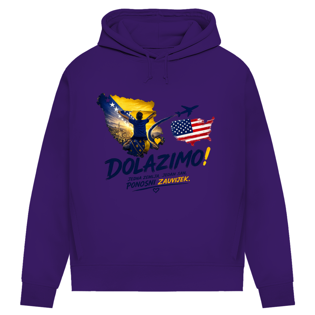 Women's Premium Organic Hoodie – Dolazi Bosna Ponosna | Front Print