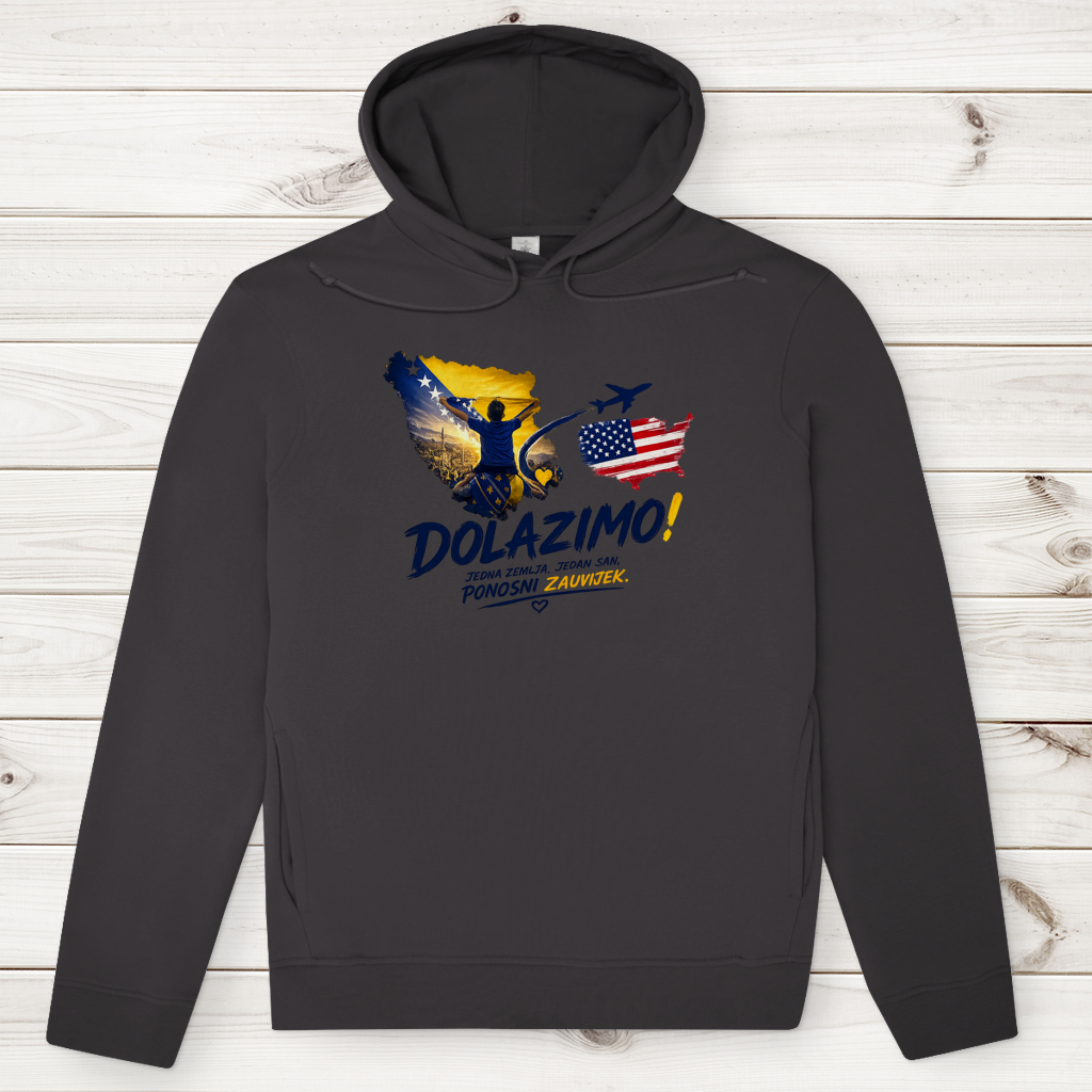 Men's Premium Organic Hoodie – Dolazi Bosna Ponosna | Frontprint