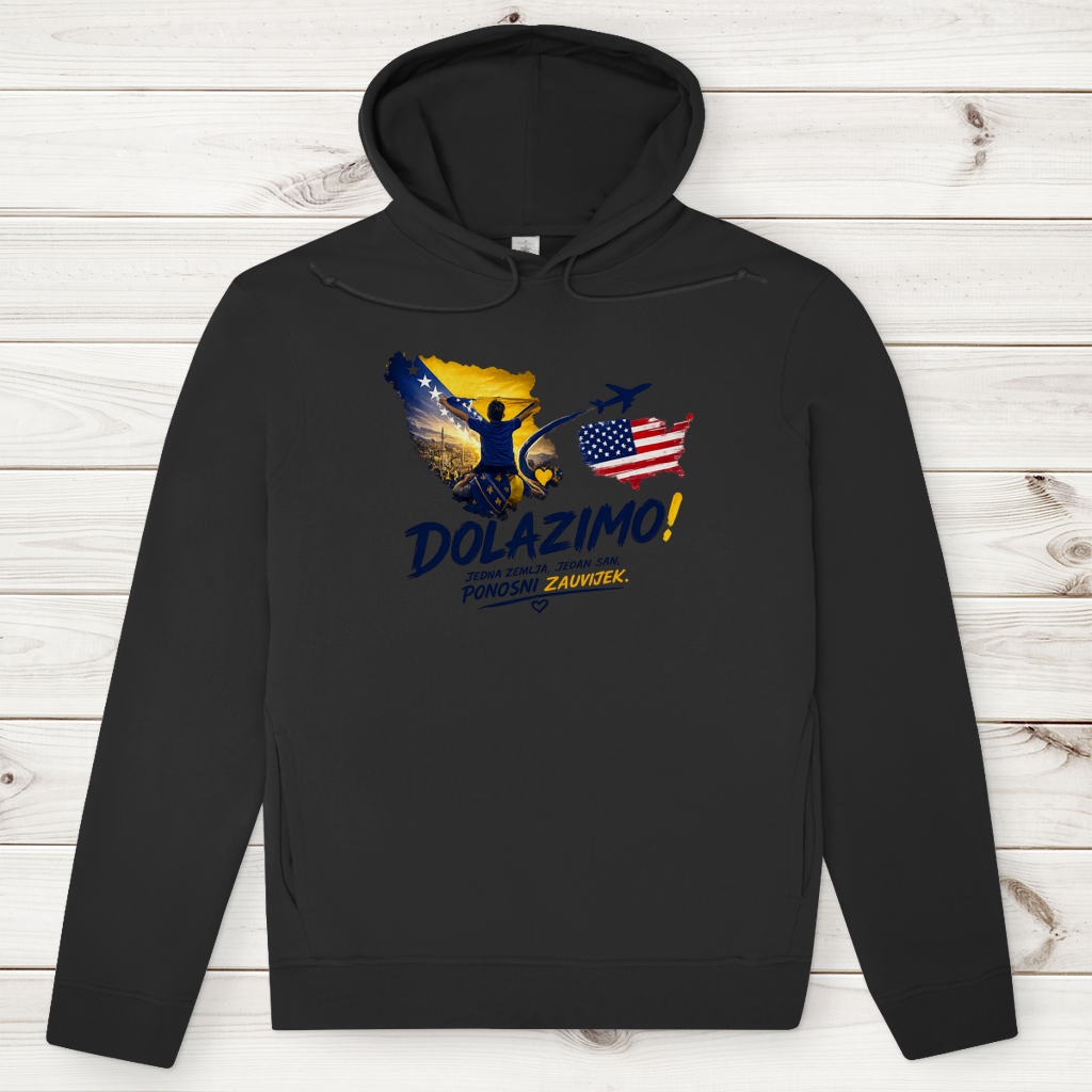 Men's Premium Organic Hoodie – Dolazi Bosna Ponosna | Frontprint