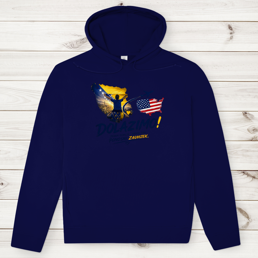 Men's Premium Organic Hoodie – Dolazi Bosna Ponosna | Frontprint