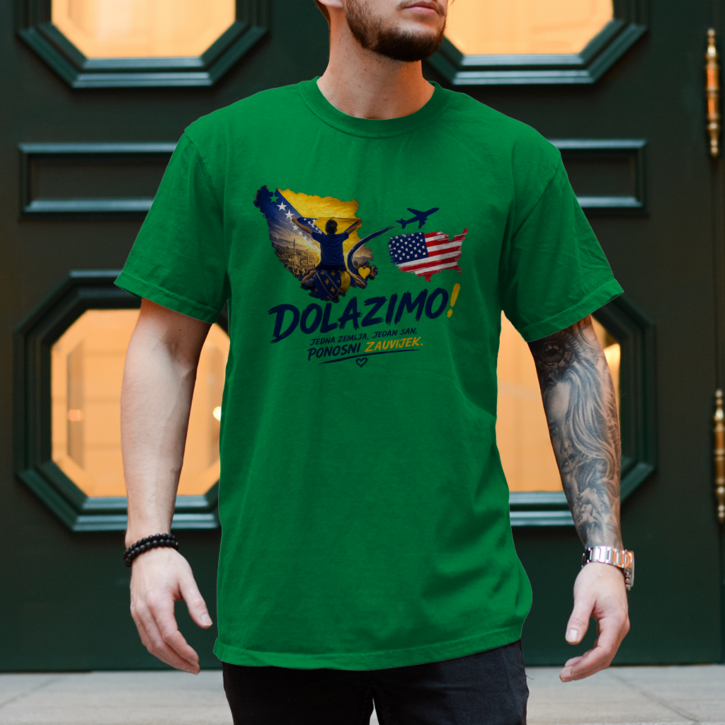Herren T-Shirt - Dolazi Bosna Ponosna | Frontprint