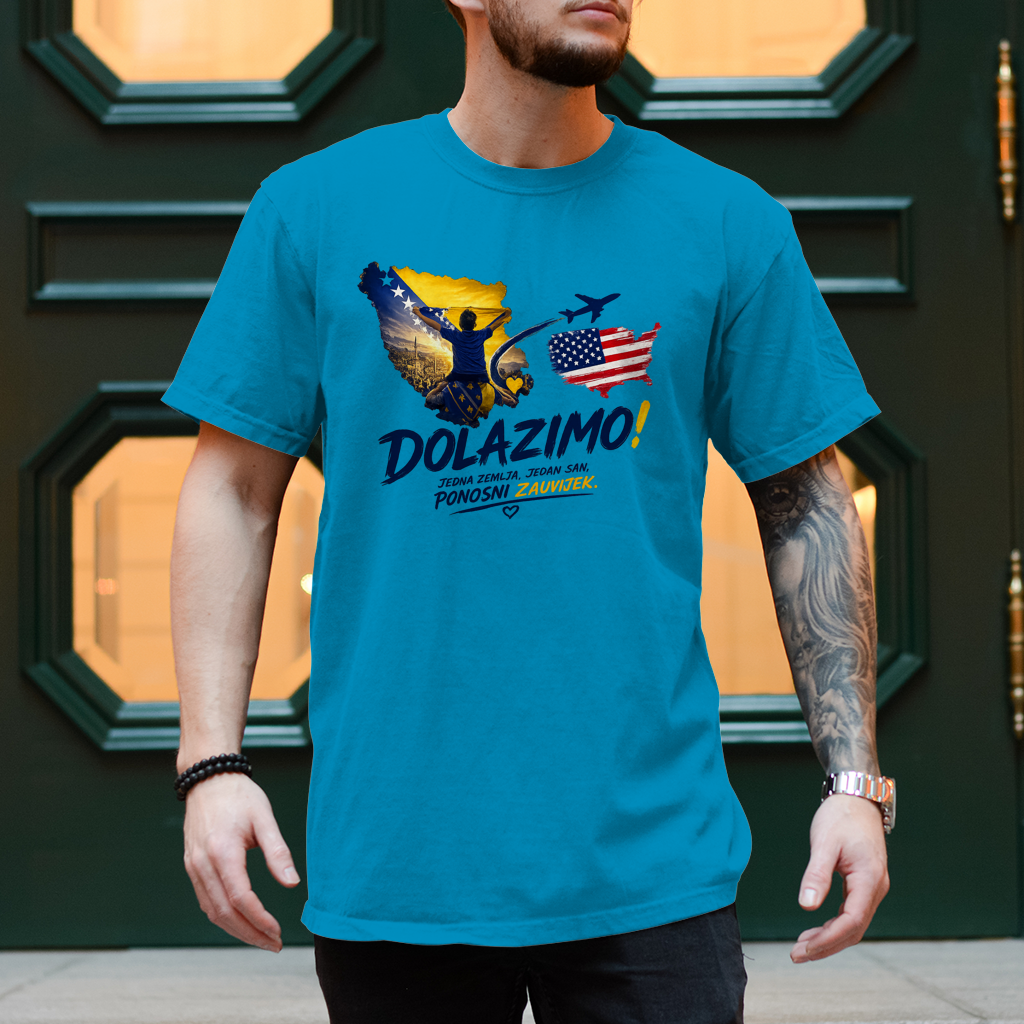 Herren T-Shirt - Dolazi Bosna Ponosna | Frontprint