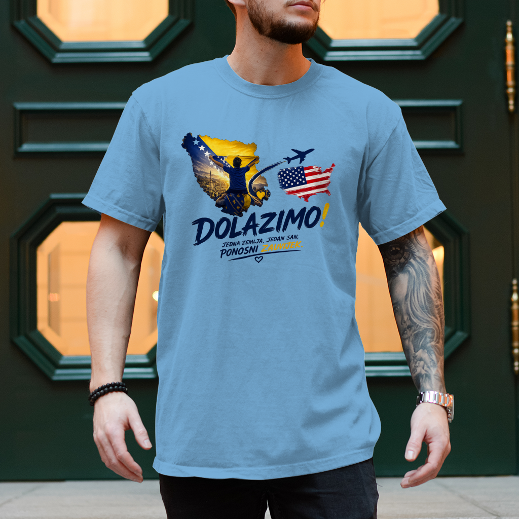 Herren T-Shirt - Dolazi Bosna Ponosna | Frontprint