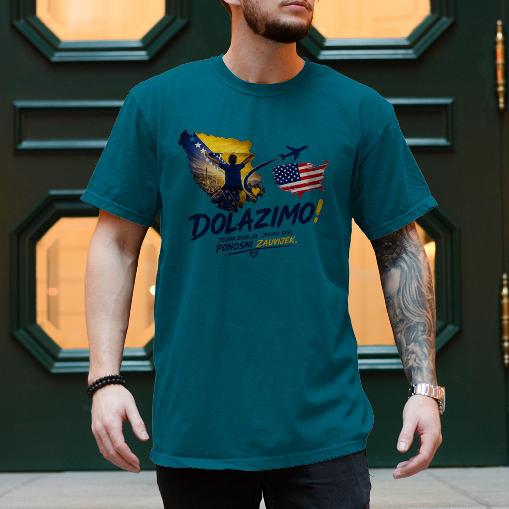 Herren T-Shirt - Dolazi Bosna Ponosna | Frontprint