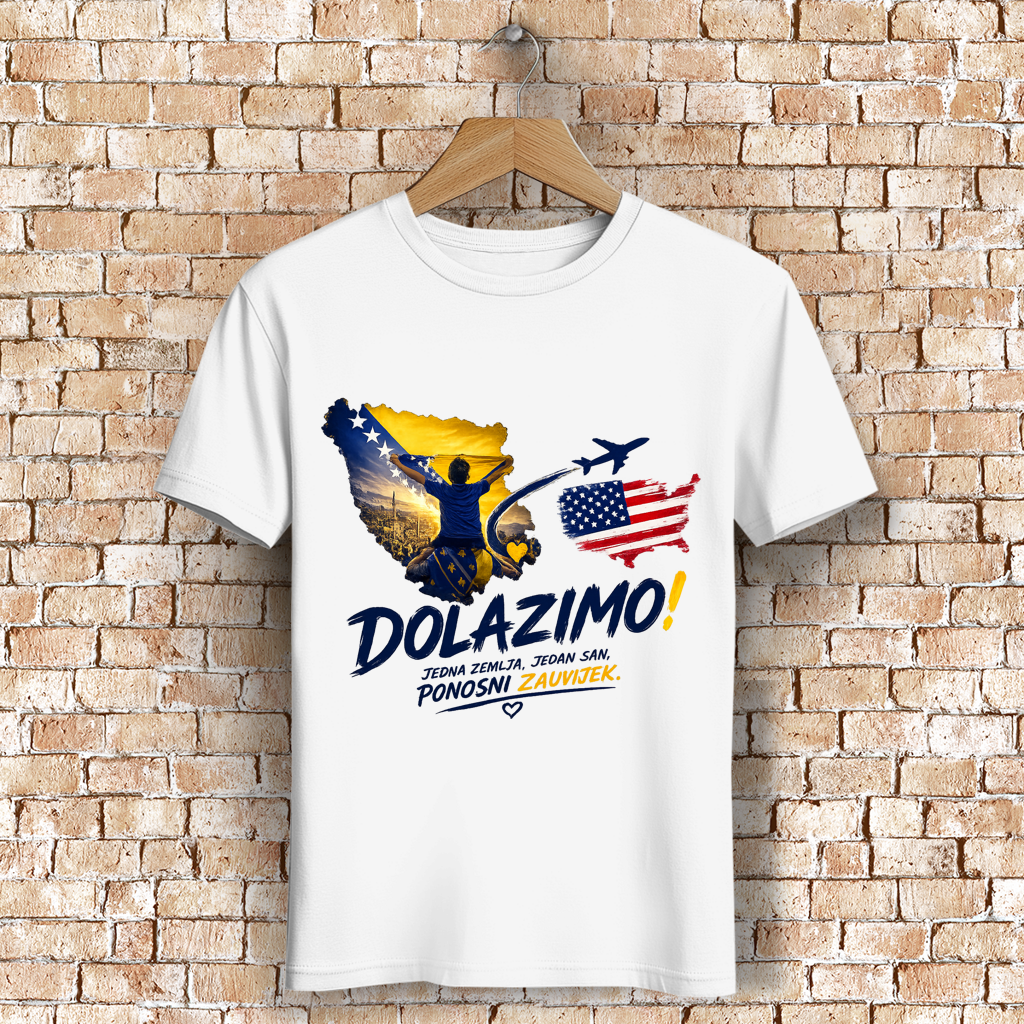 Herren Premium Bio T-Shirt -Dolazi Bosna Ponosna | Frontprint