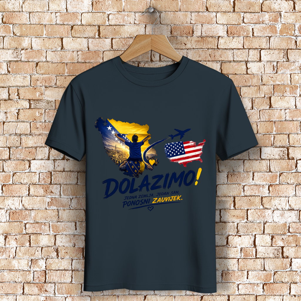 Herren Premium Bio T-Shirt -Dolazi Bosna Ponosna | Frontprint