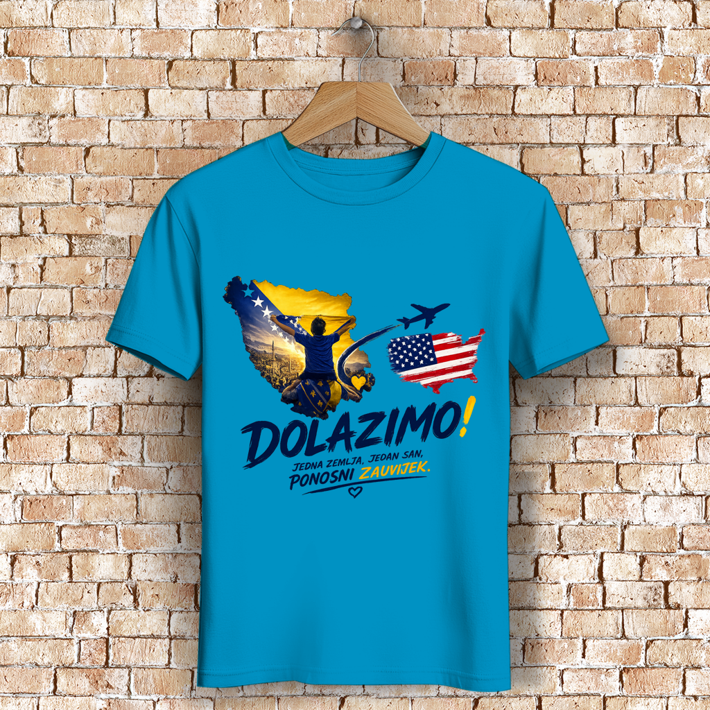 Herren Premium Bio T-Shirt -Dolazi Bosna Ponosna | Frontprint