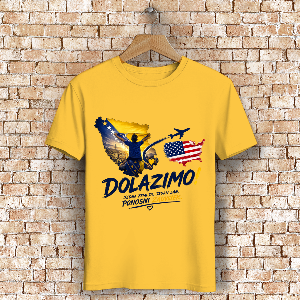 Herren Premium Bio T-Shirt -Dolazi Bosna Ponosna | Frontprint