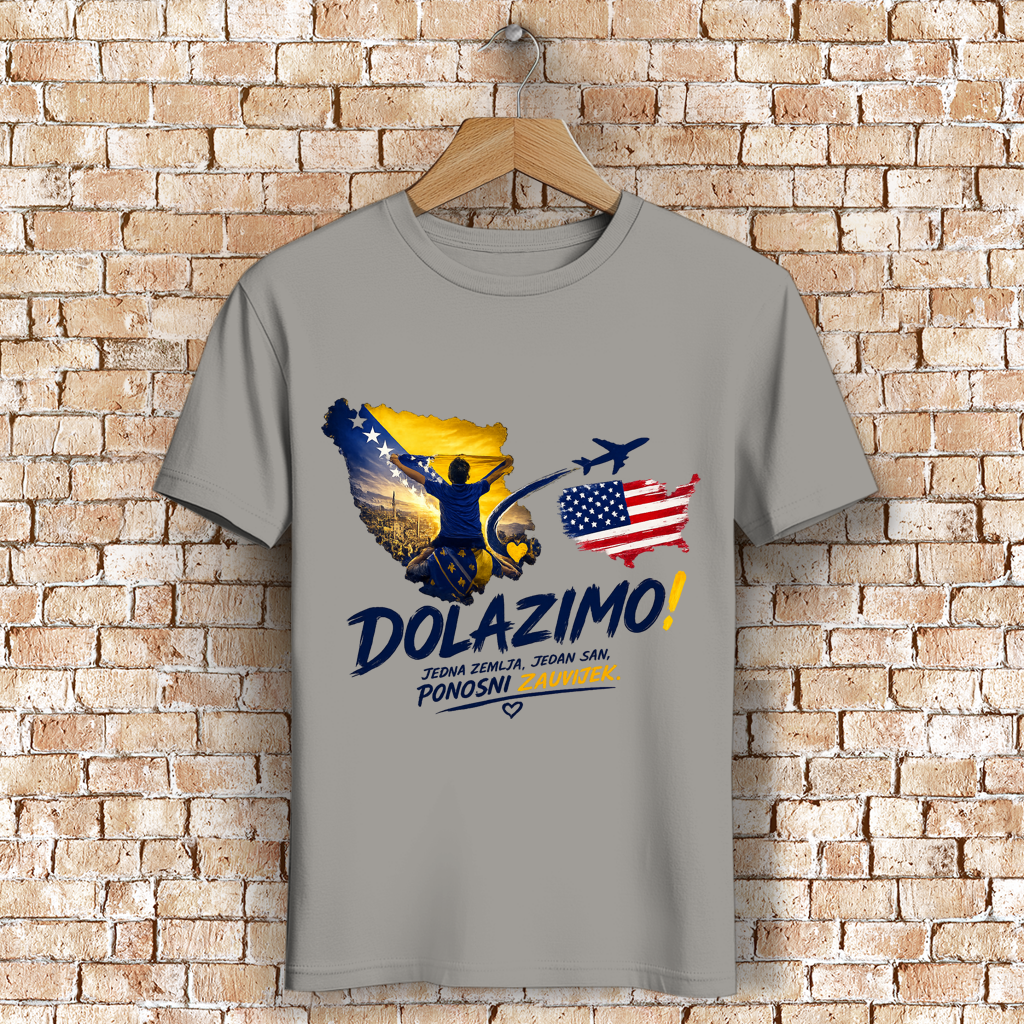 Herren Premium Bio T-Shirt -Dolazi Bosna Ponosna | Frontprint