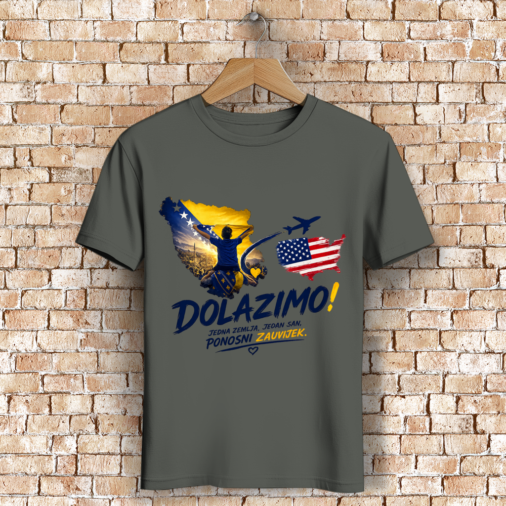 Herren Premium Bio T-Shirt -Dolazi Bosna Ponosna | Frontprint
