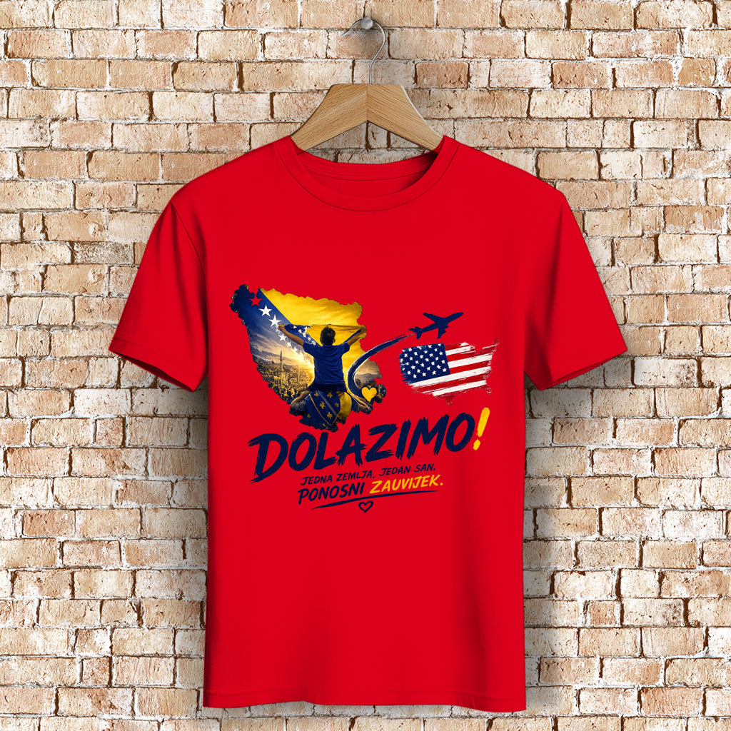 Herren Premium Bio T-Shirt -Dolazi Bosna Ponosna | Frontprint