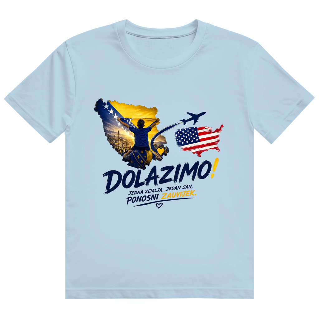 Herren Heavy Cotton T-Shirt - Dolazi Bosna Ponosna | Frontprint