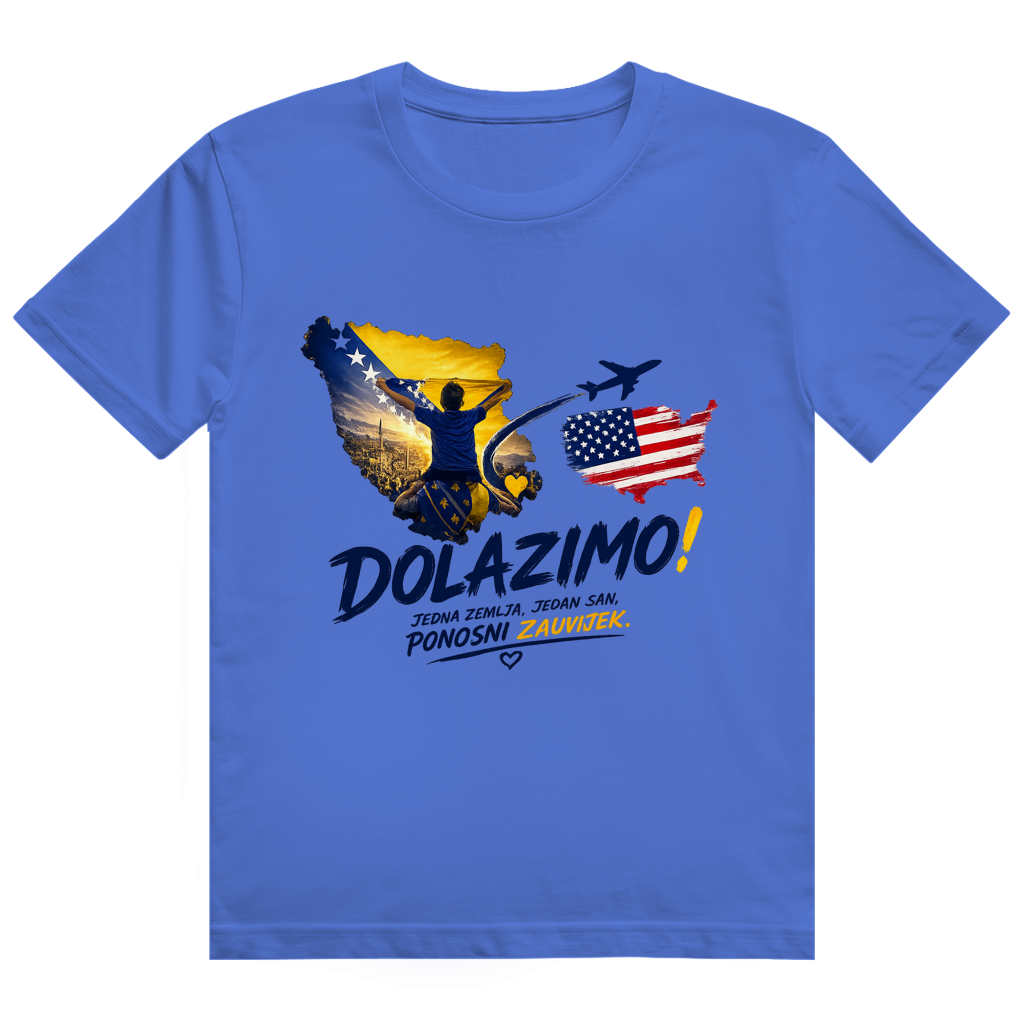 Herren Heavy Cotton T-Shirt - Dolazi Bosna Ponosna | Frontprint