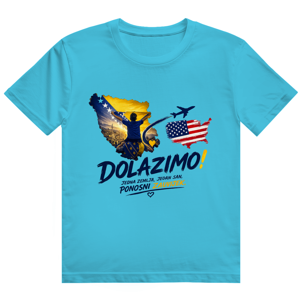 Herren Heavy Cotton T-Shirt - Dolazi Bosna Ponosna | Frontprint