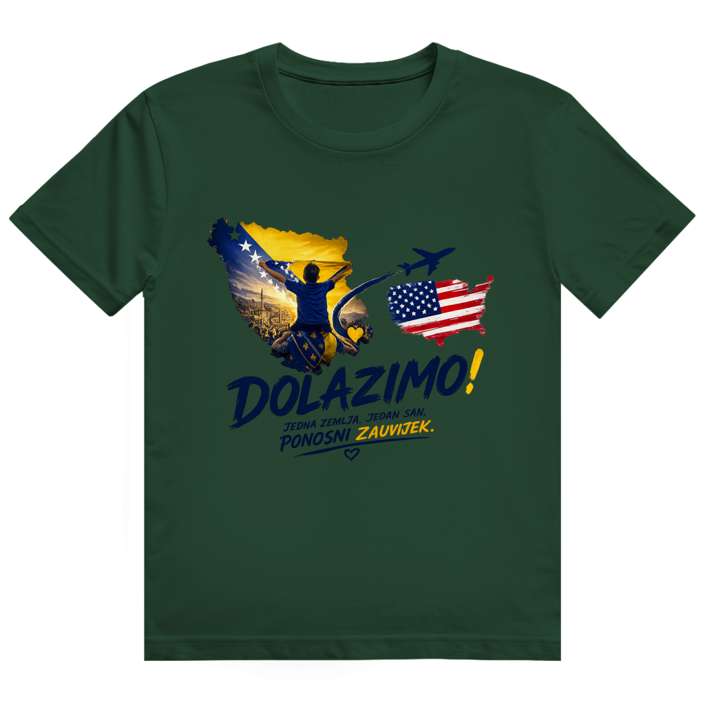 Herren Heavy Cotton T-Shirt - Dolazi Bosna Ponosna | Frontprint