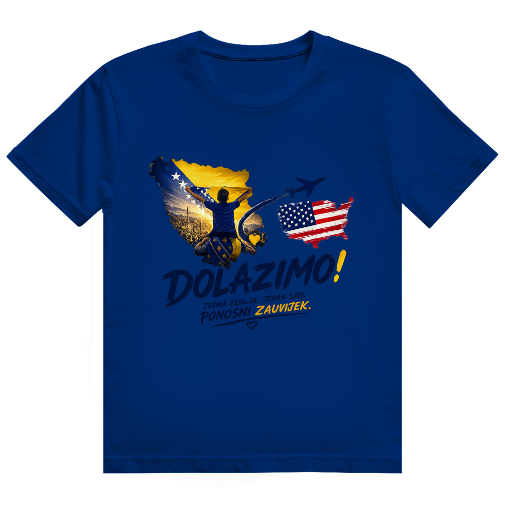Herren Heavy Cotton T-Shirt - Dolazi Bosna Ponosna | Frontprint