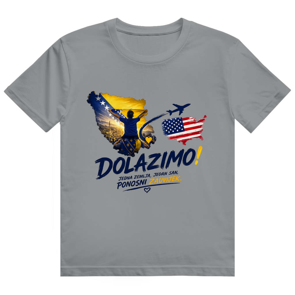 Herren Heavy Cotton T-Shirt - Dolazi Bosna Ponosna | Frontprint