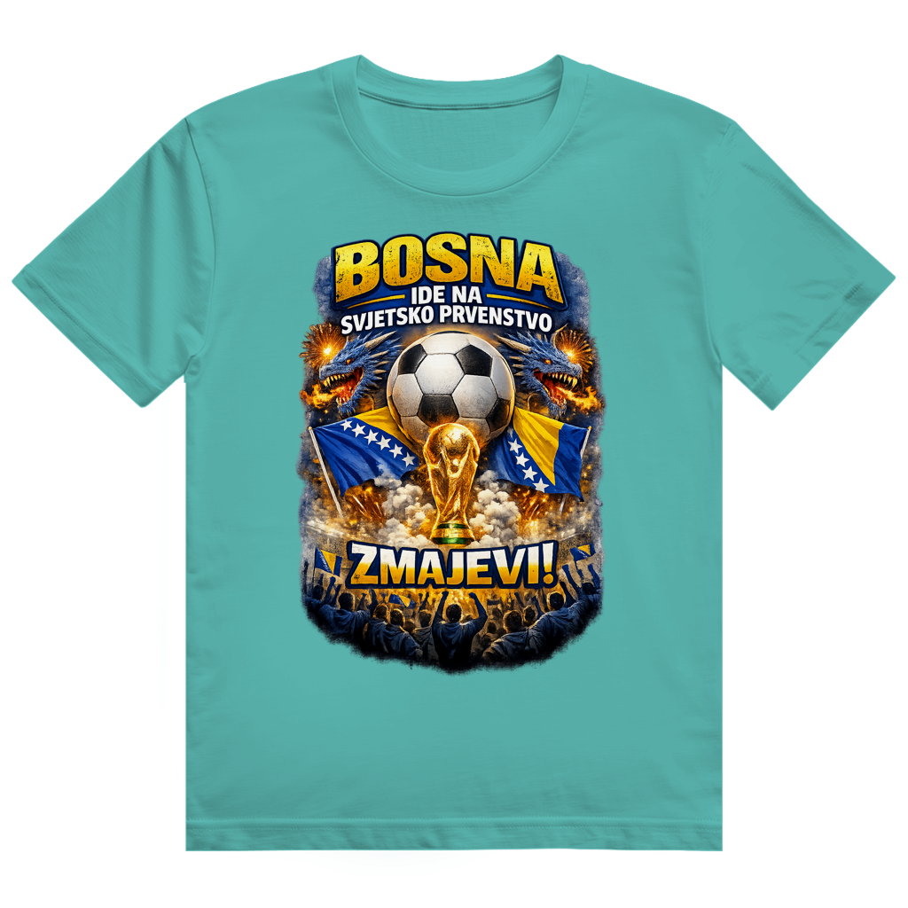 Herren Heavy Cotton T-Shirt - Zmajevi WM 2026 | Frontprint
