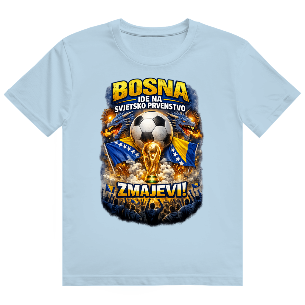 Herren Heavy Cotton T-Shirt - Zmajevi WM 2026 | Frontprint