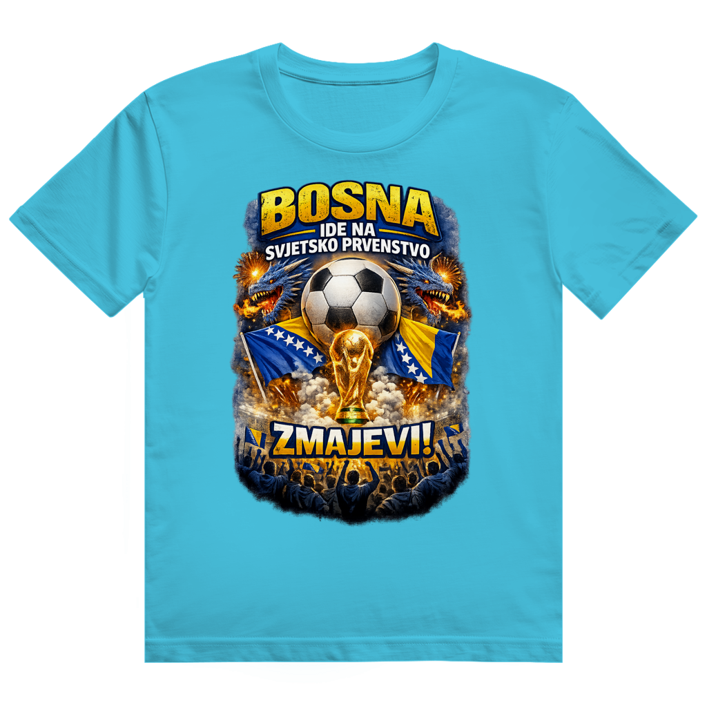 Herren Heavy Cotton T-Shirt - Zmajevi WM 2026 | Frontprint
