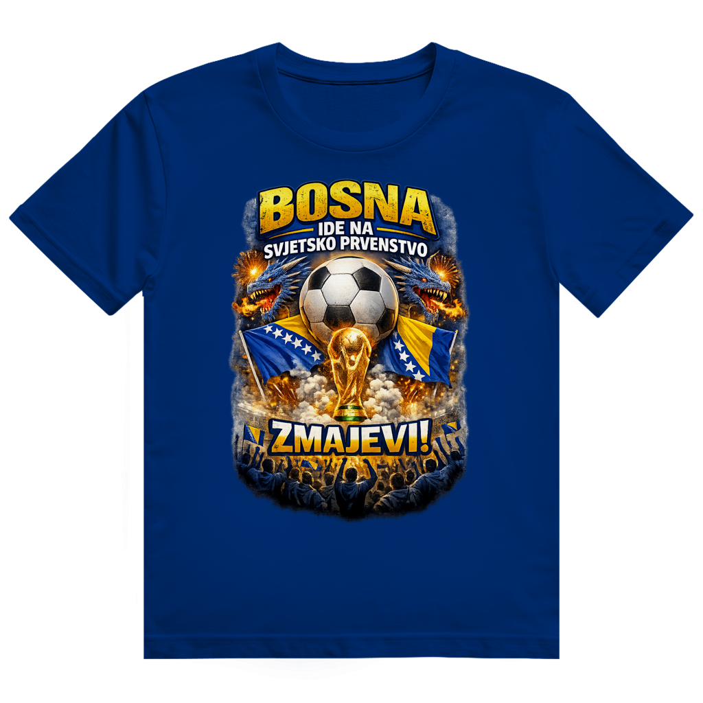 Herren Heavy Cotton T-Shirt - Zmajevi WM 2026 | Frontprint
