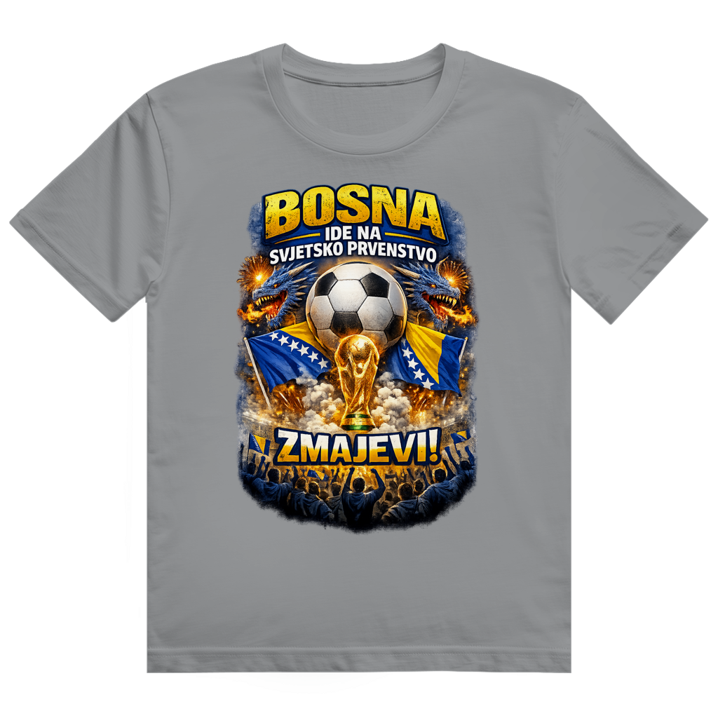 Herren Heavy Cotton T-Shirt - Zmajevi WM 2026 | Frontprint