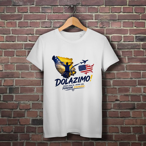 Damen Premium Bio T-Shirt - Dolazi Bosna Ponosna |  Frontprint