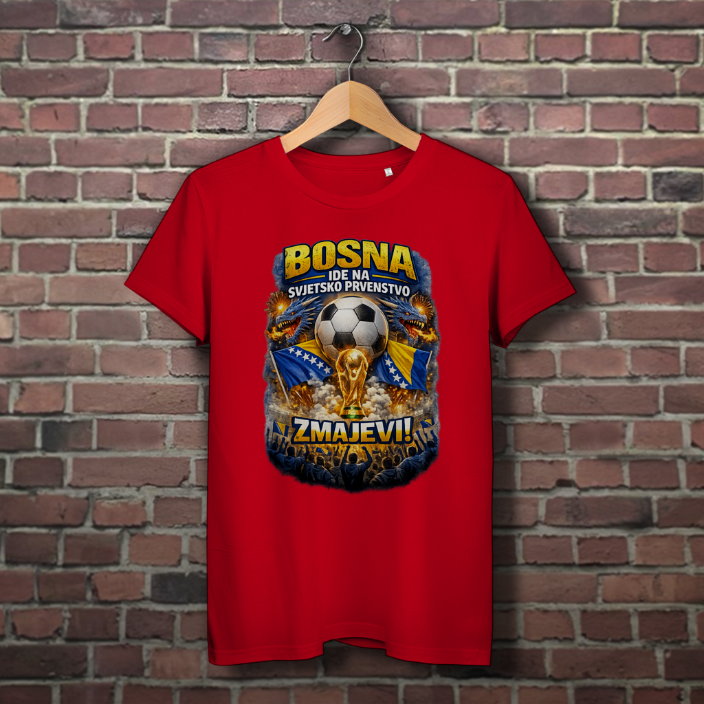 Damen Premium Bio T-Shirt - Zmajevi WM 2026 |  Frontprint