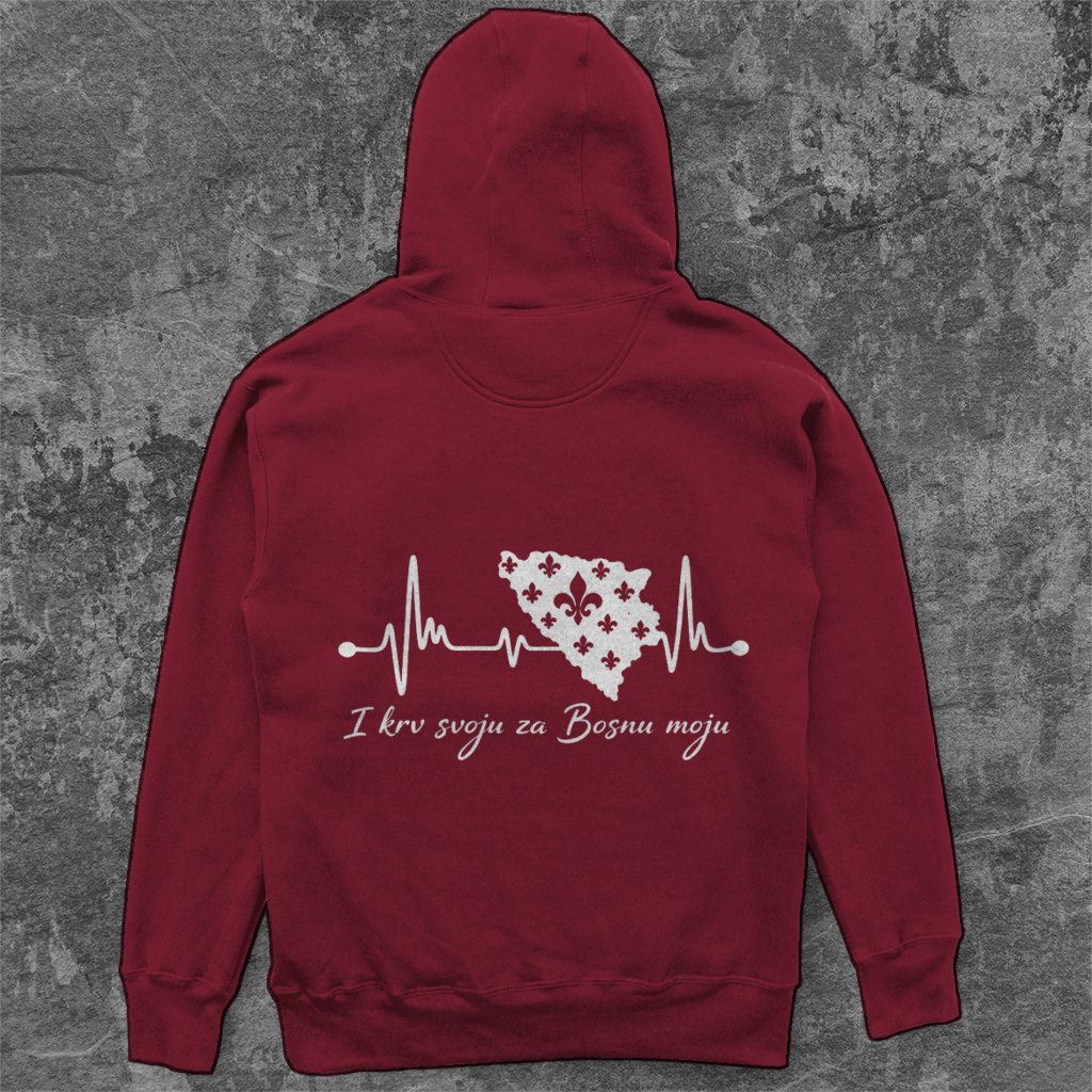 Unisex Oversize Hoodie Bosnien – Bosna Herzschlag