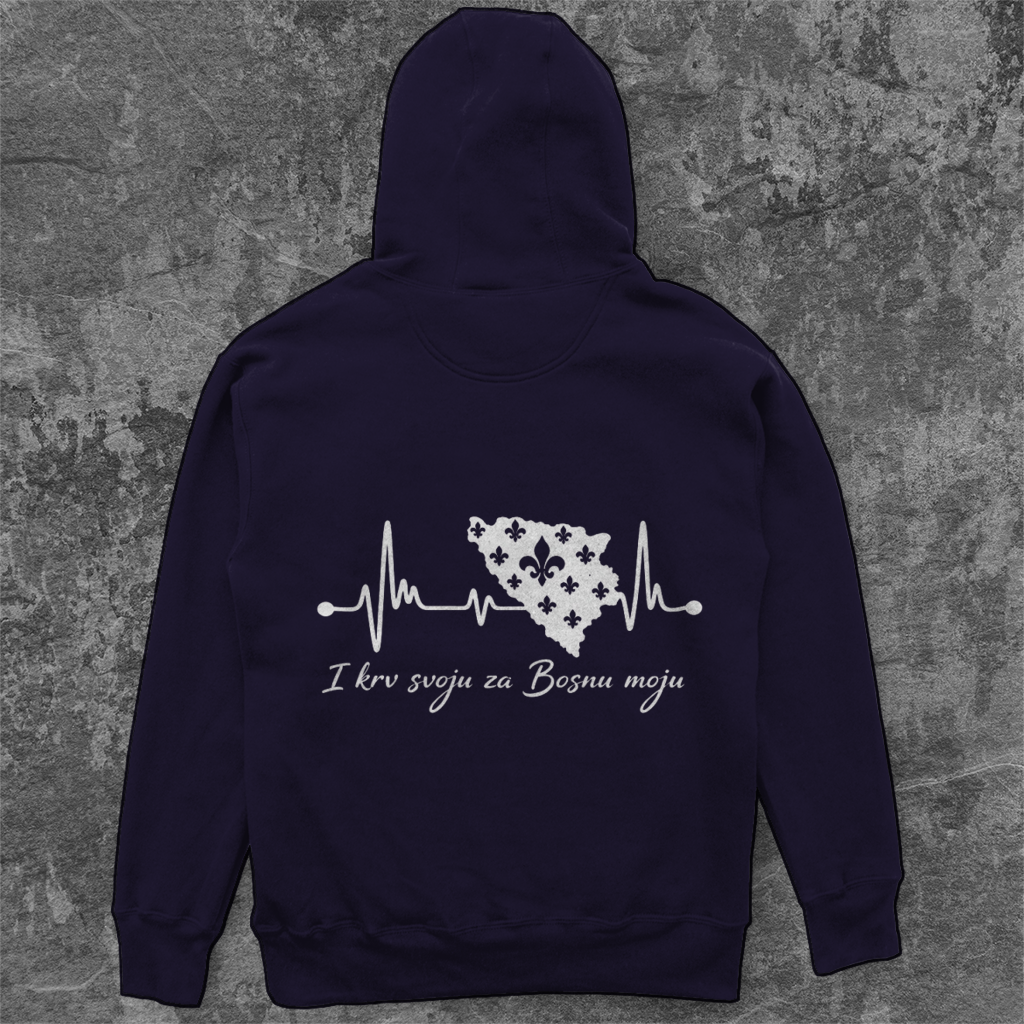 Unisex Oversize Hoodie Bosnien – Bosna Herzschlag