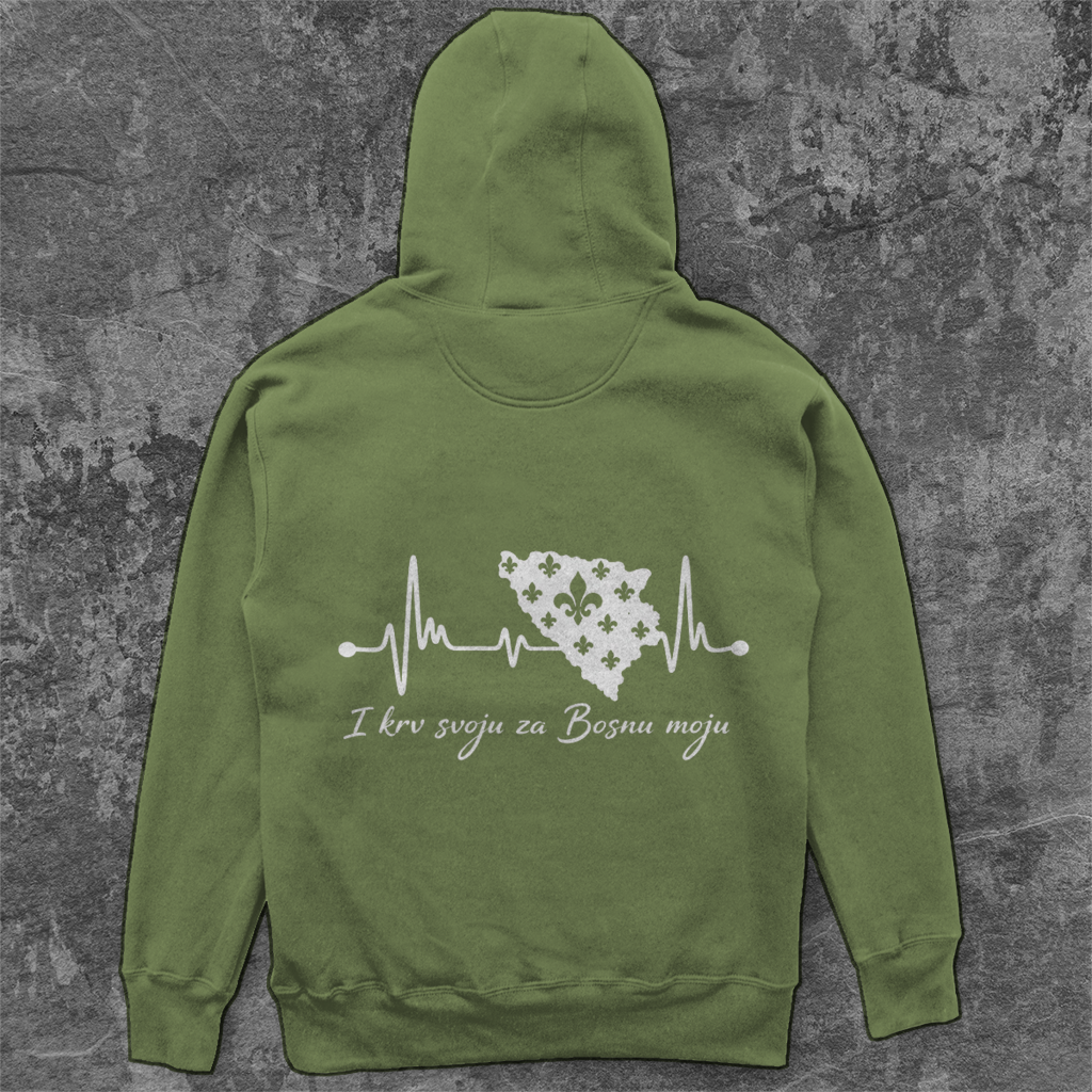 Unisex Oversize Hoodie Bosnien – Bosna Herzschlag